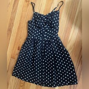 Black and white polka dot sundress with pockets!